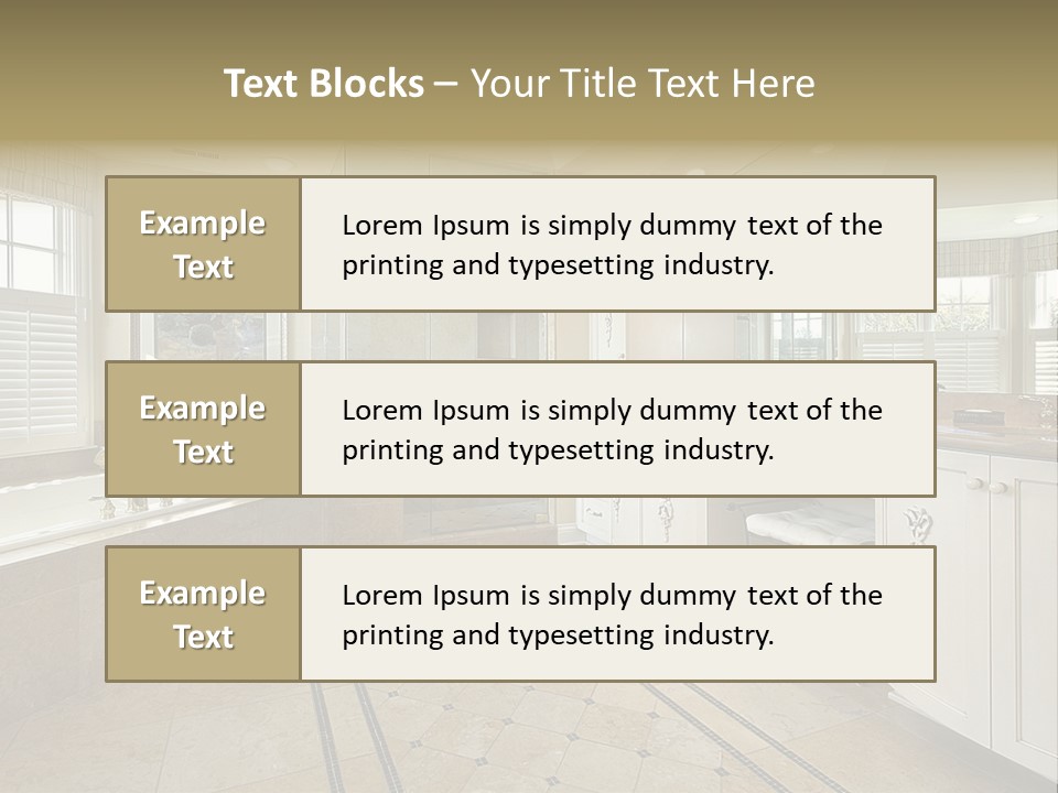 Master Bath With Glass Shower PowerPoint Template