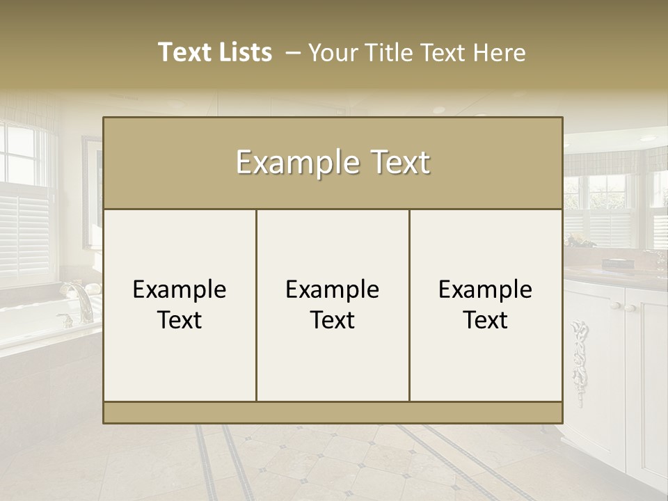 Master Bath With Glass Shower PowerPoint Template