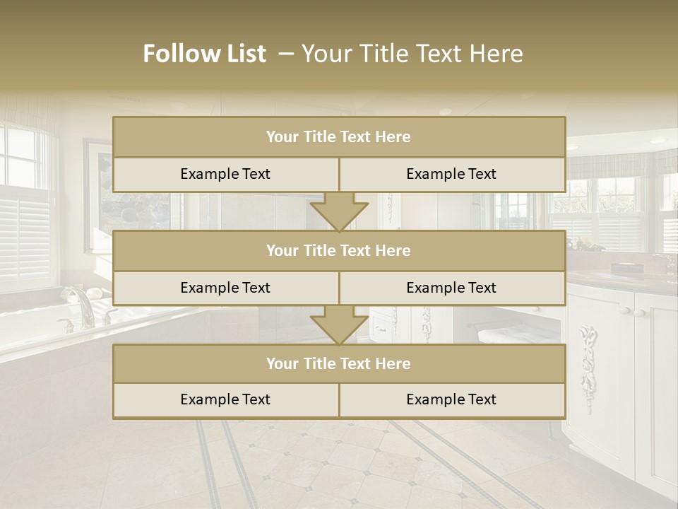 Master Bath With Glass Shower PowerPoint Template