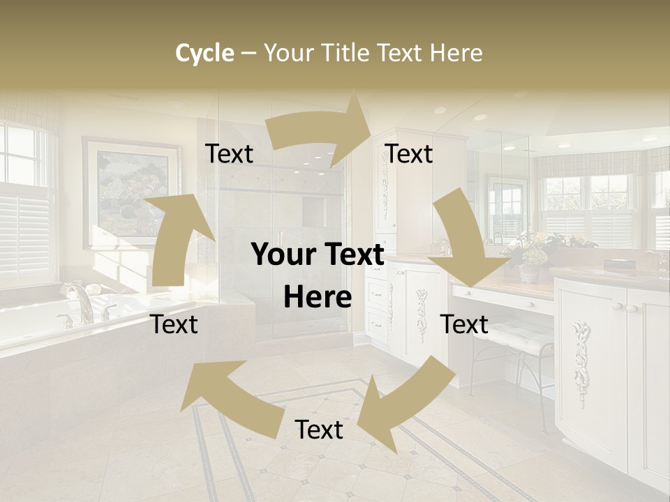 Master Bath With Glass Shower PowerPoint Template