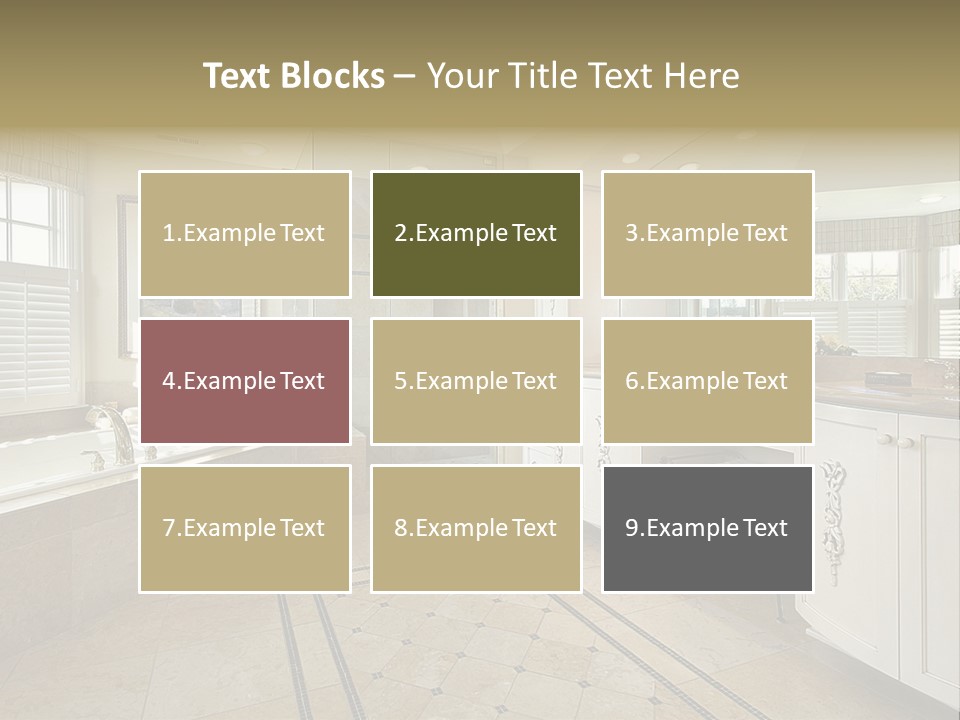 Master Bath With Glass Shower PowerPoint Template