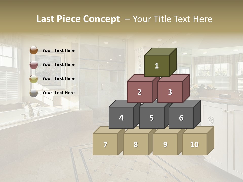 Master Bath With Glass Shower PowerPoint Template