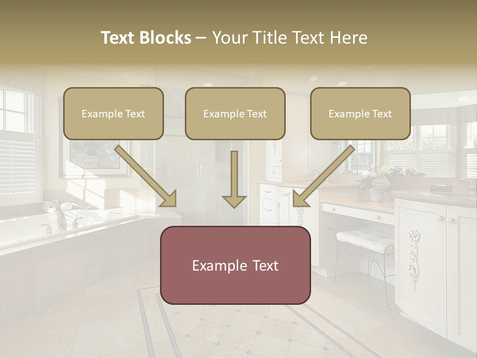 Master Bath With Glass Shower PowerPoint Template