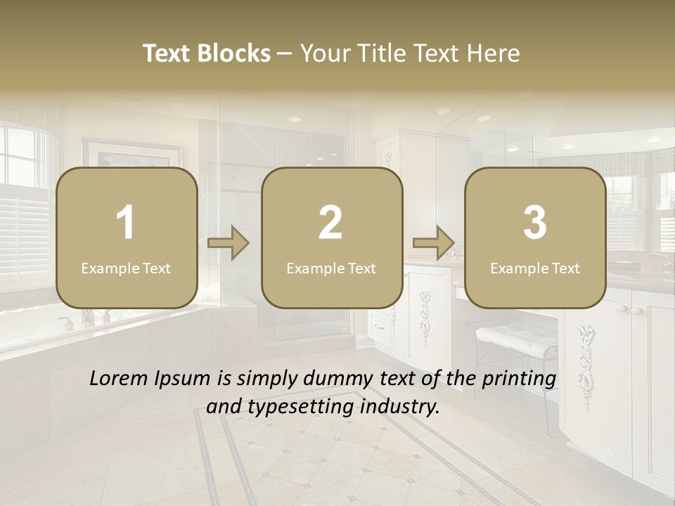 Master Bath With Glass Shower PowerPoint Template