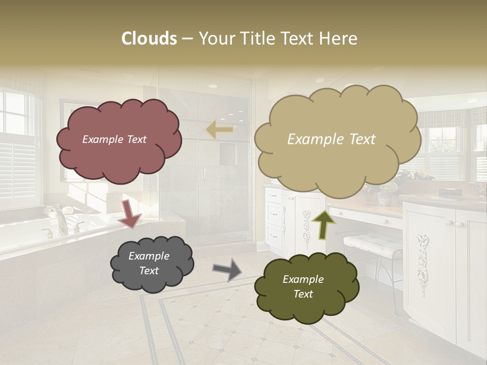 Master Bath With Glass Shower PowerPoint Template
