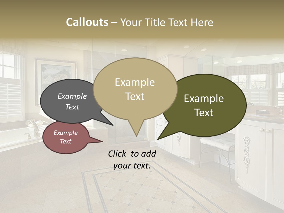 Master Bath With Glass Shower PowerPoint Template