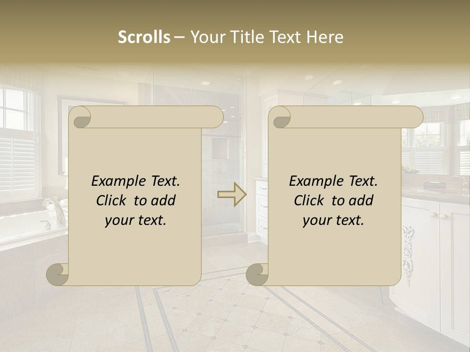 Master Bath With Glass Shower PowerPoint Template