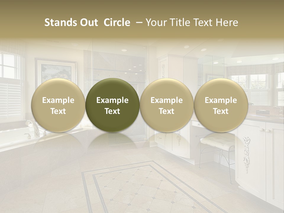 Master Bath With Glass Shower PowerPoint Template