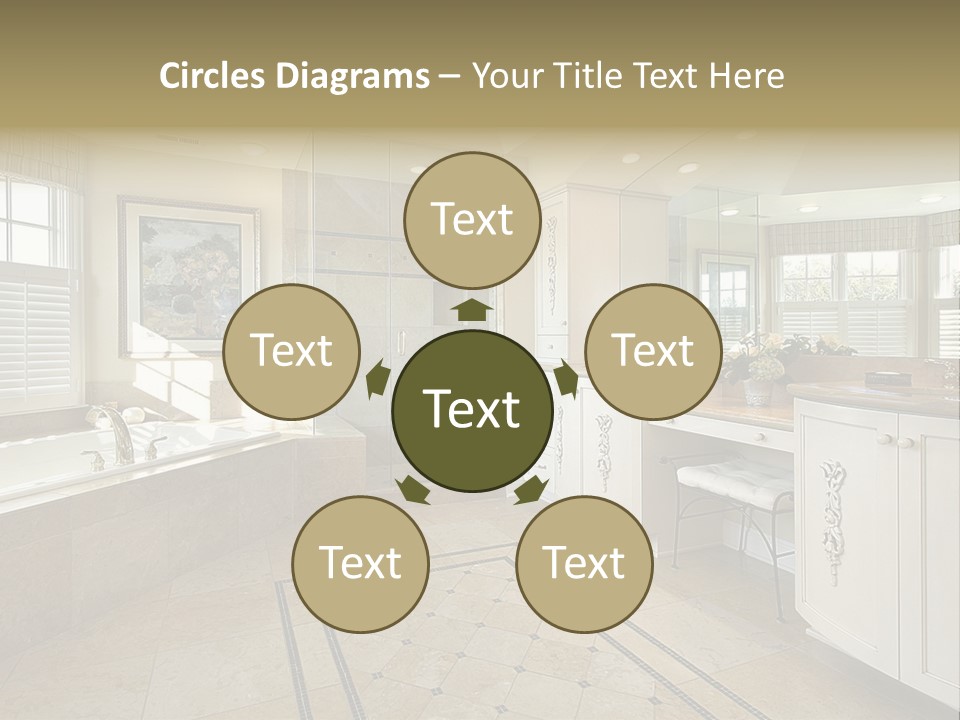 Master Bath With Glass Shower PowerPoint Template