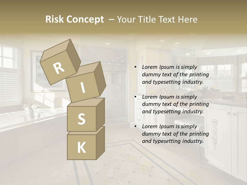 Master Bath With Glass Shower PowerPoint Template