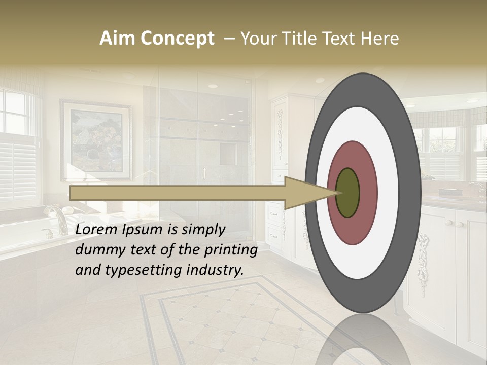 Master Bath With Glass Shower PowerPoint Template