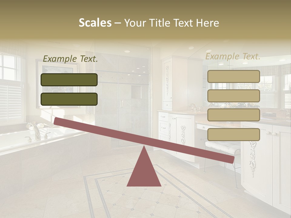 Master Bath With Glass Shower PowerPoint Template