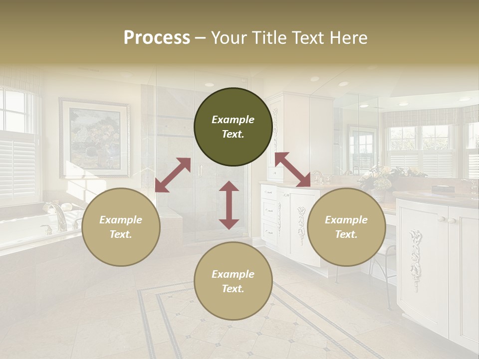 Master Bath With Glass Shower PowerPoint Template