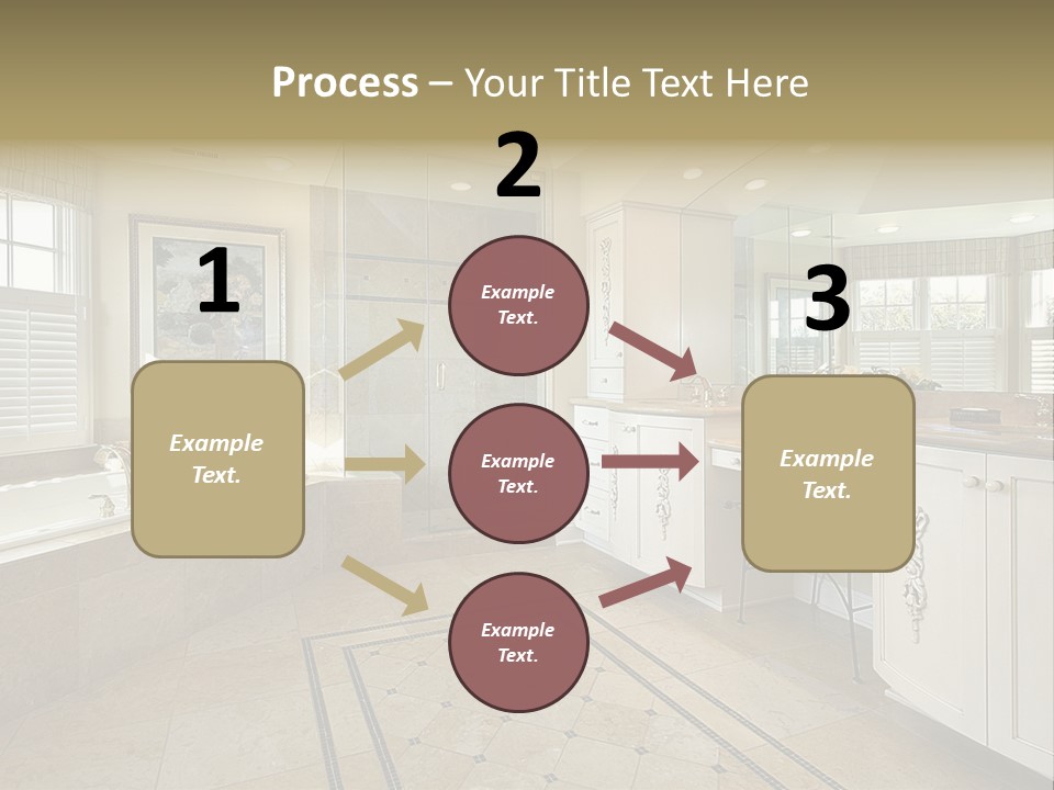 Master Bath With Glass Shower PowerPoint Template