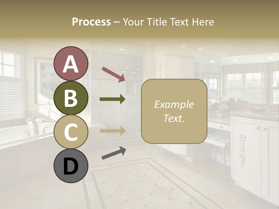 Master Bath With Glass Shower PowerPoint Template