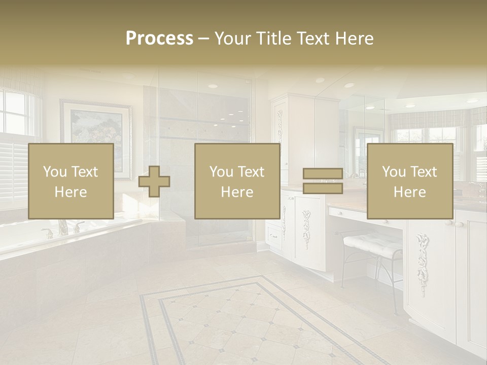 Master Bath With Glass Shower PowerPoint Template