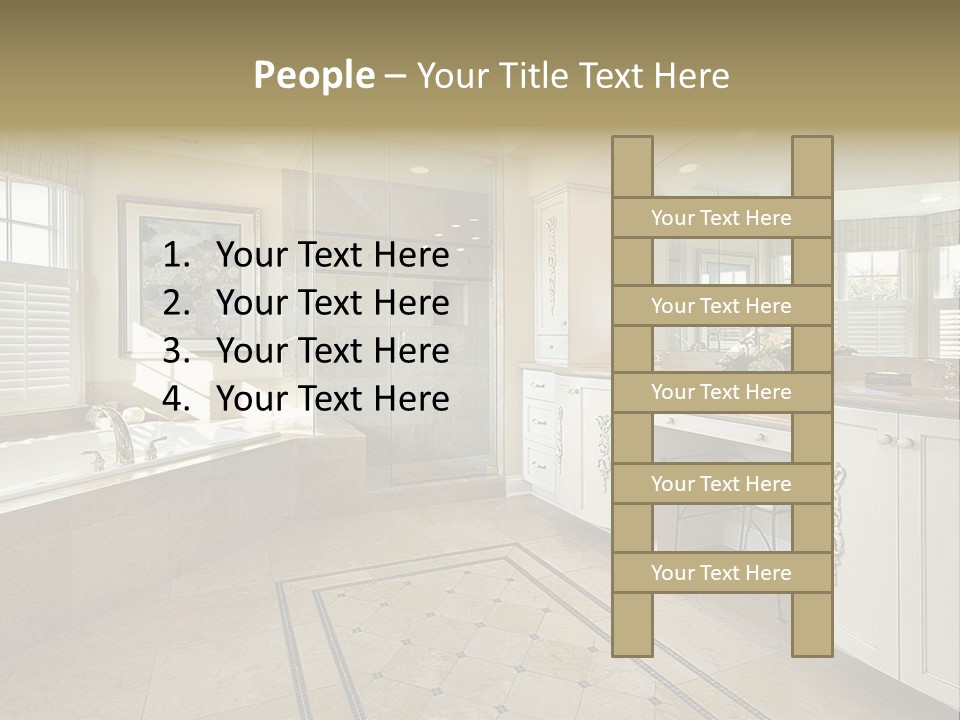 Master Bath With Glass Shower PowerPoint Template