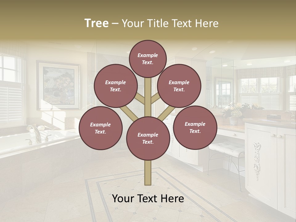 Master Bath With Glass Shower PowerPoint Template