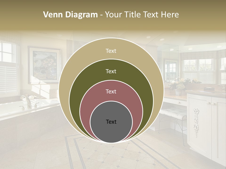 Master Bath With Glass Shower PowerPoint Template