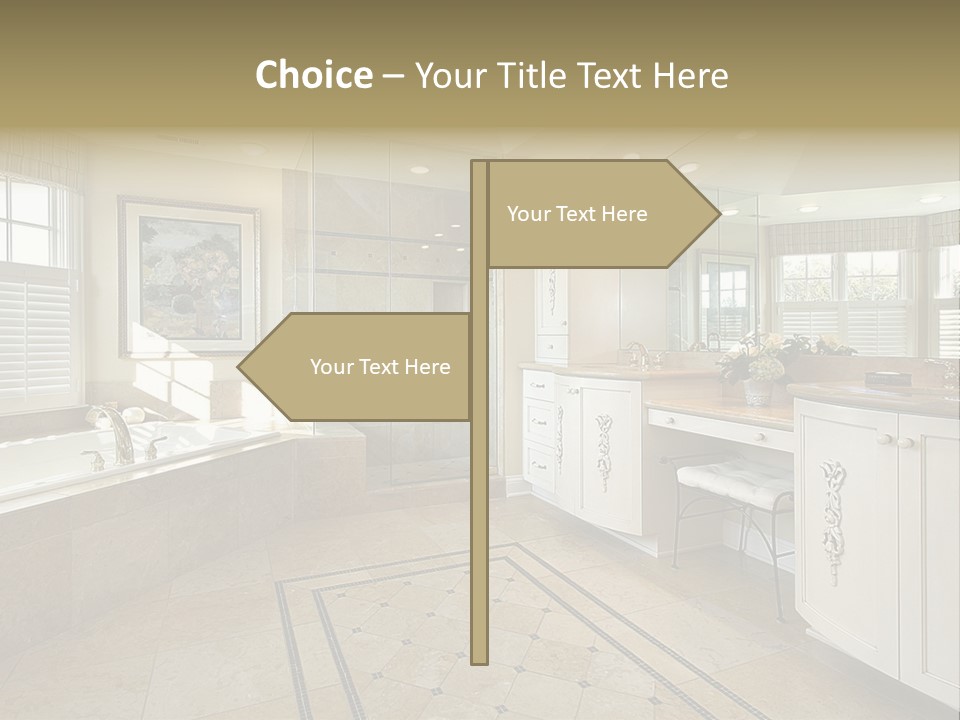 Master Bath With Glass Shower PowerPoint Template