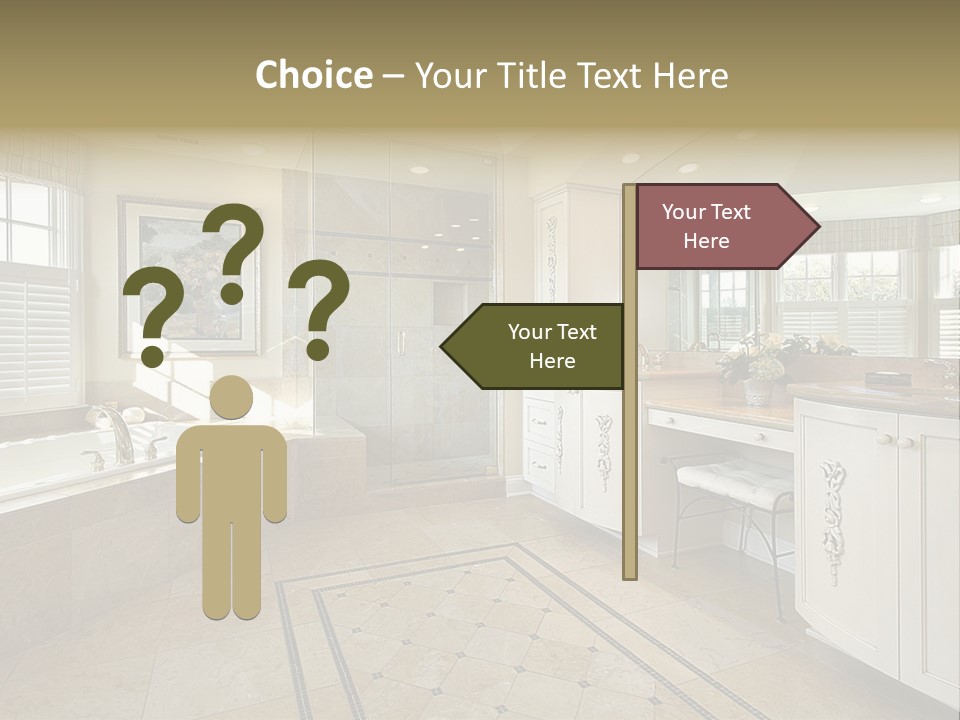 Master Bath With Glass Shower PowerPoint Template