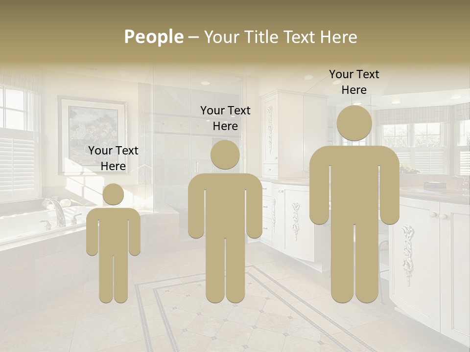 Master Bath With Glass Shower PowerPoint Template