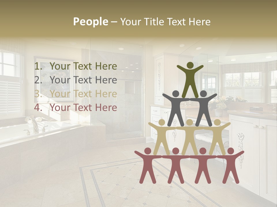 Master Bath With Glass Shower PowerPoint Template