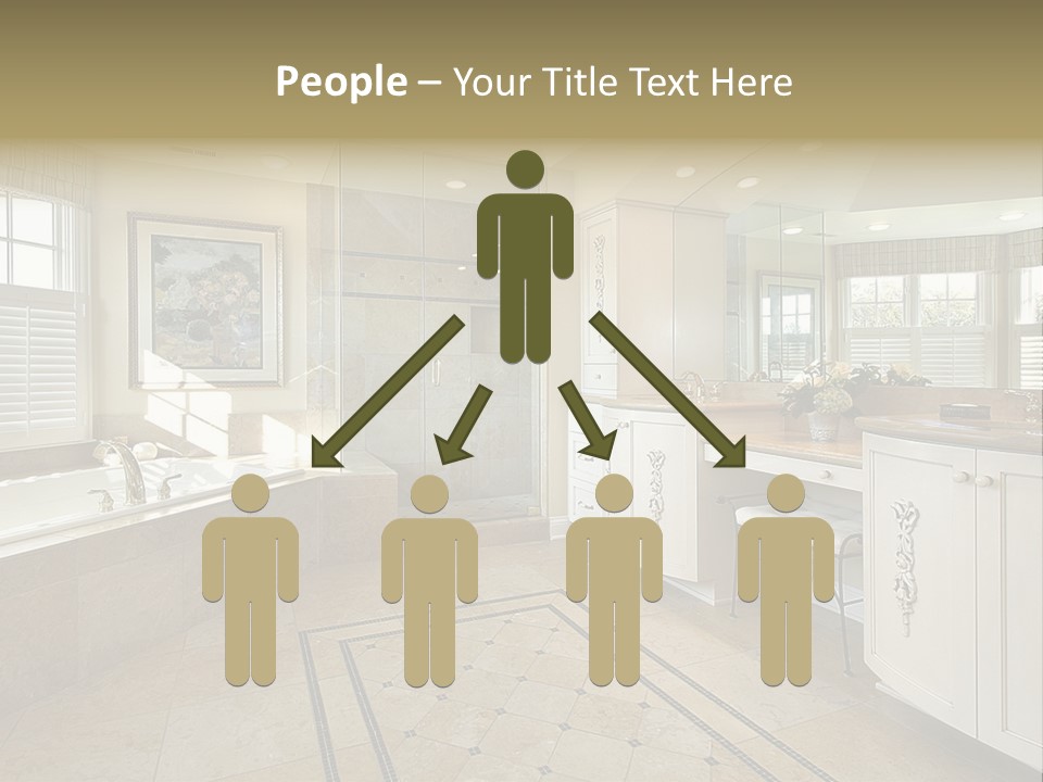 Master Bath With Glass Shower PowerPoint Template