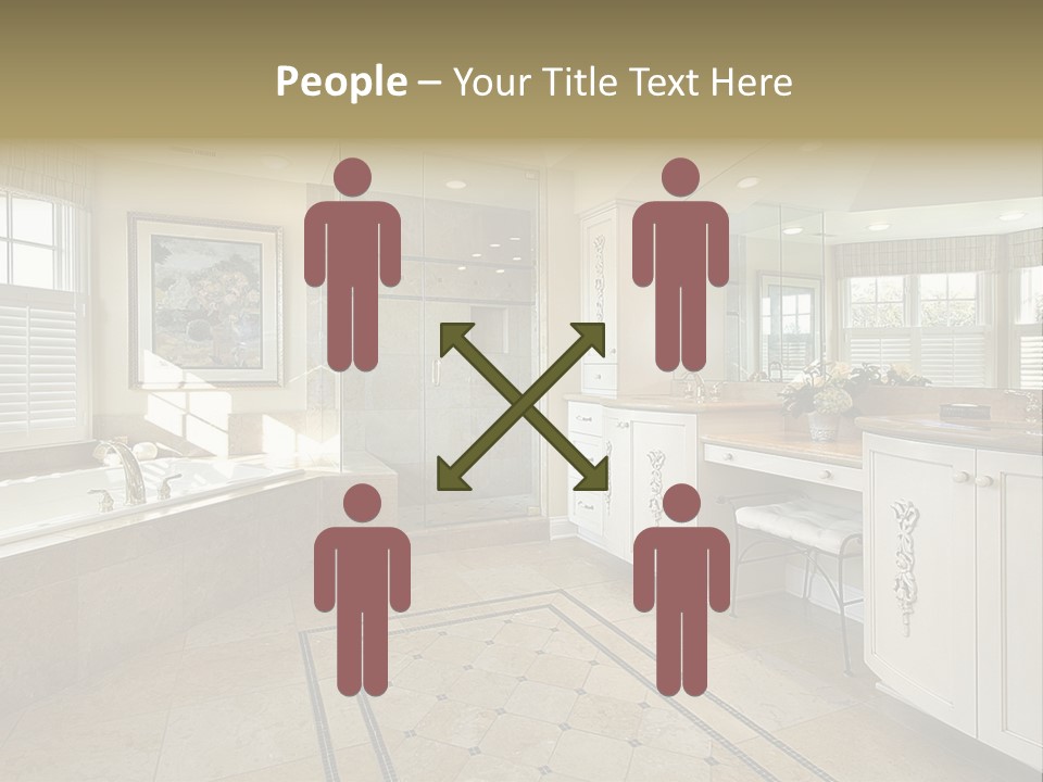 Master Bath With Glass Shower PowerPoint Template