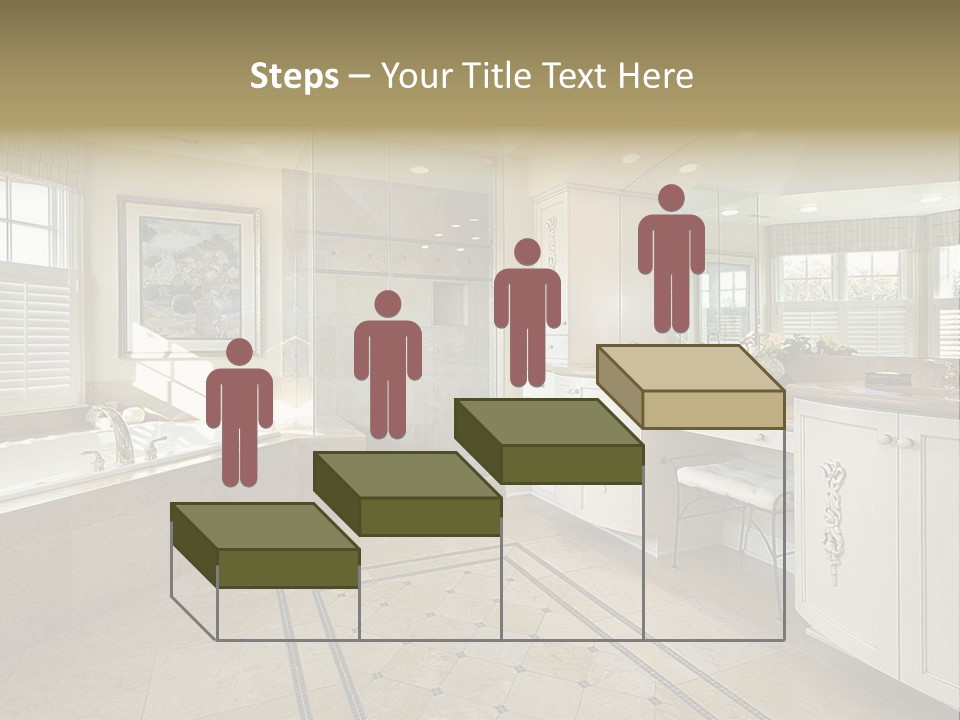 Master Bath With Glass Shower PowerPoint Template