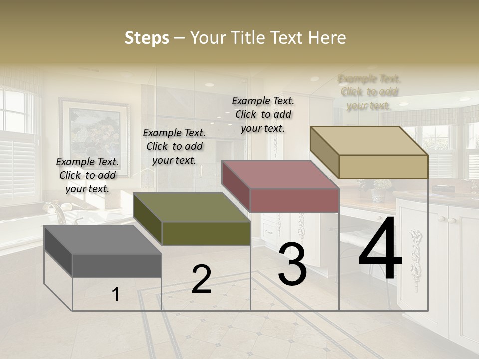 Master Bath With Glass Shower PowerPoint Template