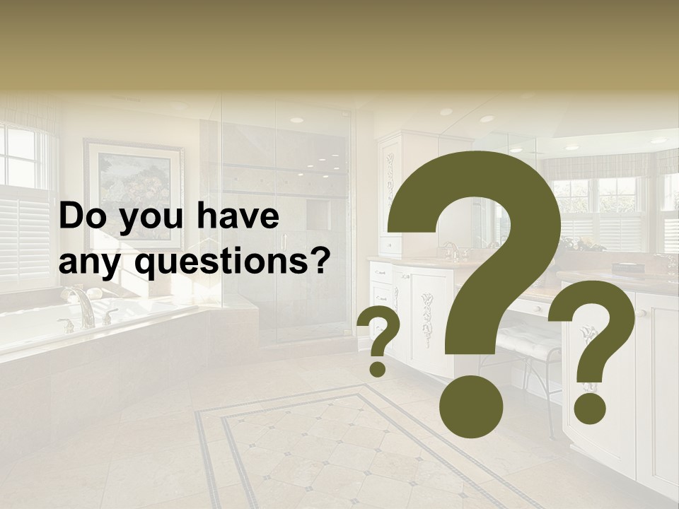 Master Bath With Glass Shower PowerPoint Template