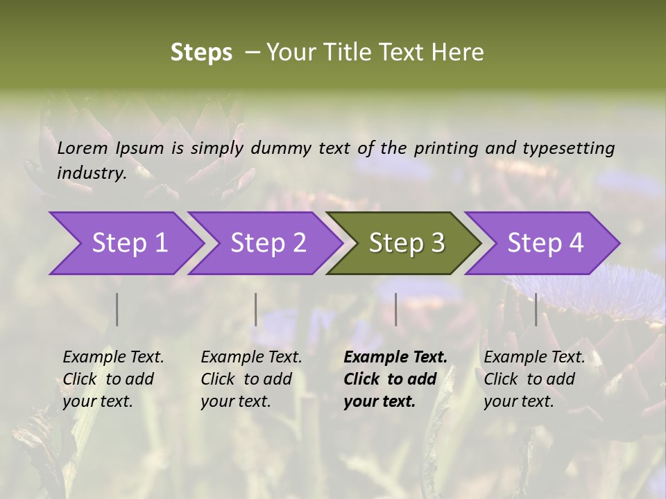 A Field Of Bloomed Artichokes PowerPoint Template