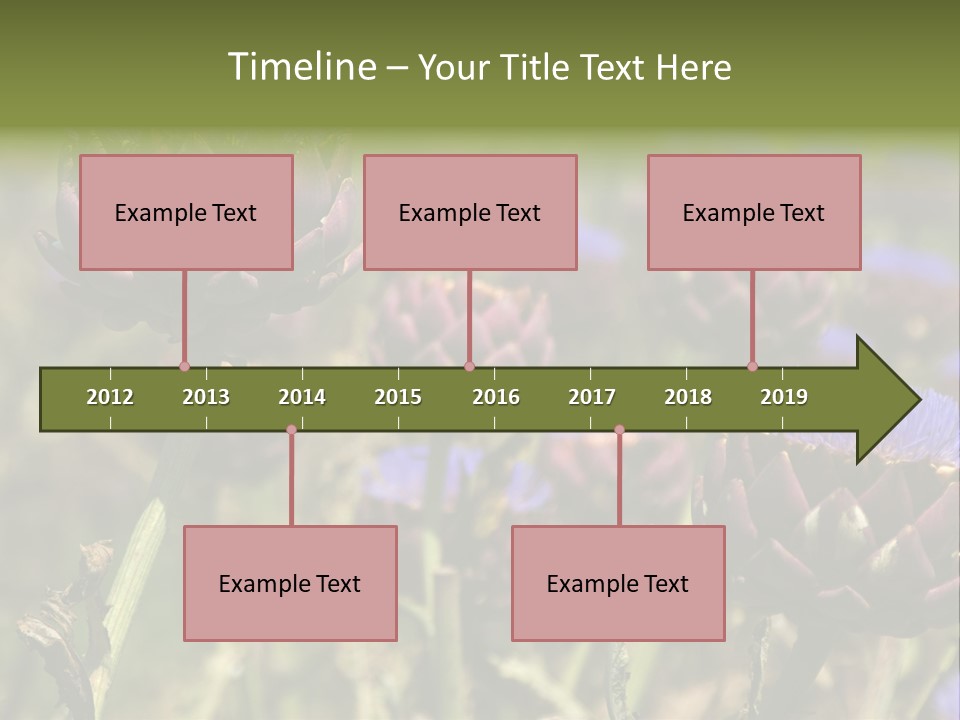 A Field Of Bloomed Artichokes PowerPoint Template