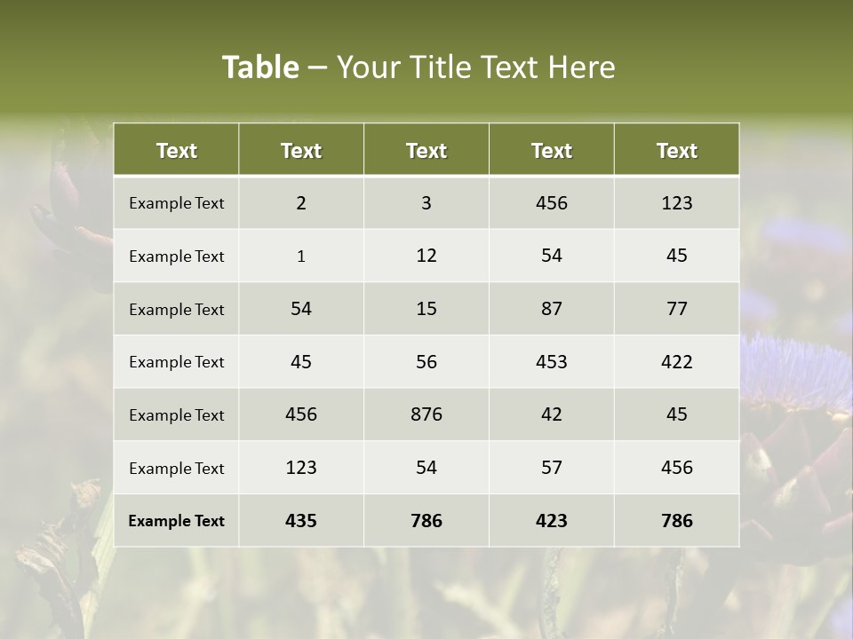 A Field Of Bloomed Artichokes PowerPoint Template