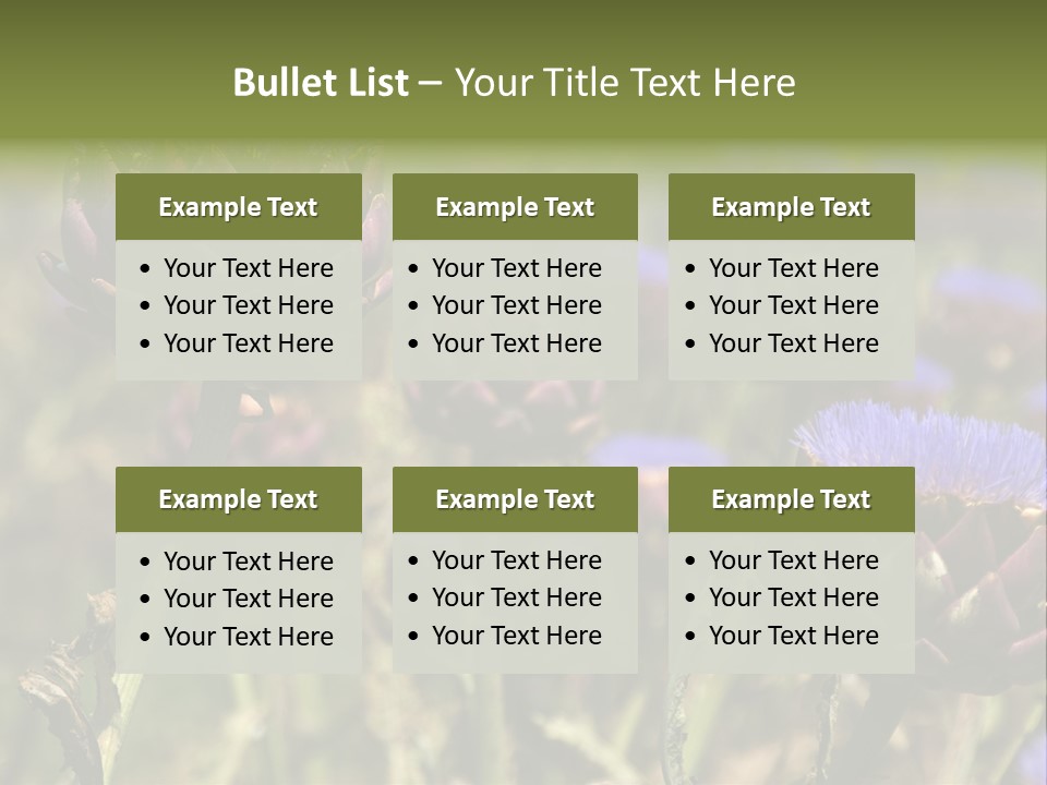 A Field Of Bloomed Artichokes PowerPoint Template