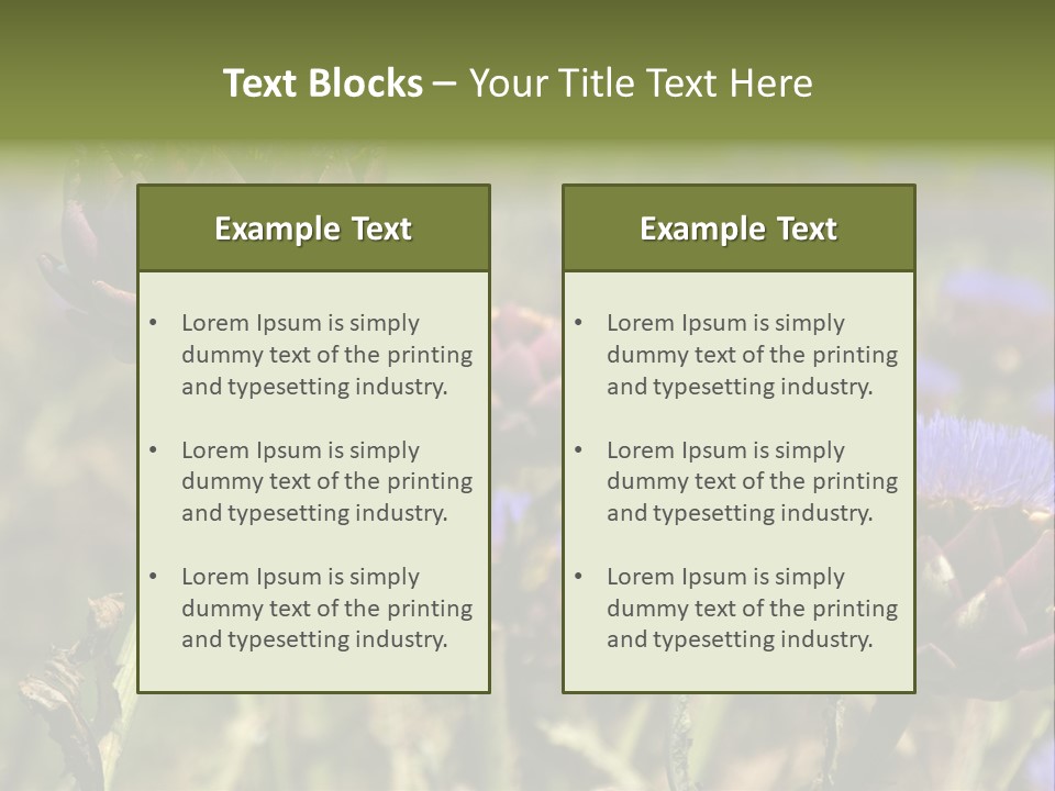 A Field Of Bloomed Artichokes PowerPoint Template