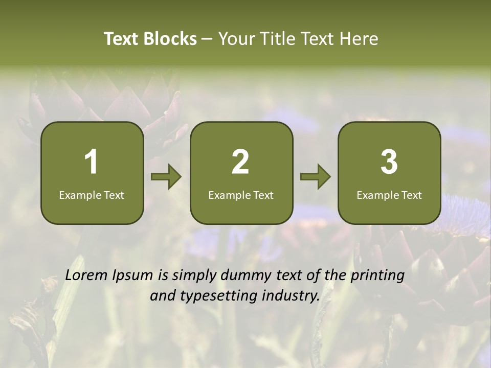 A Field Of Bloomed Artichokes PowerPoint Template
