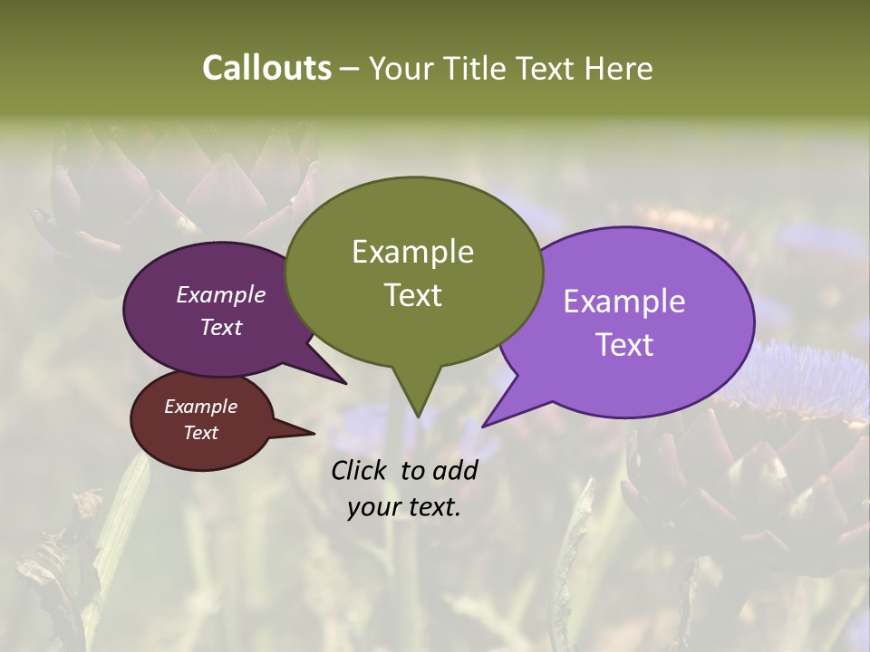 A Field Of Bloomed Artichokes PowerPoint Template