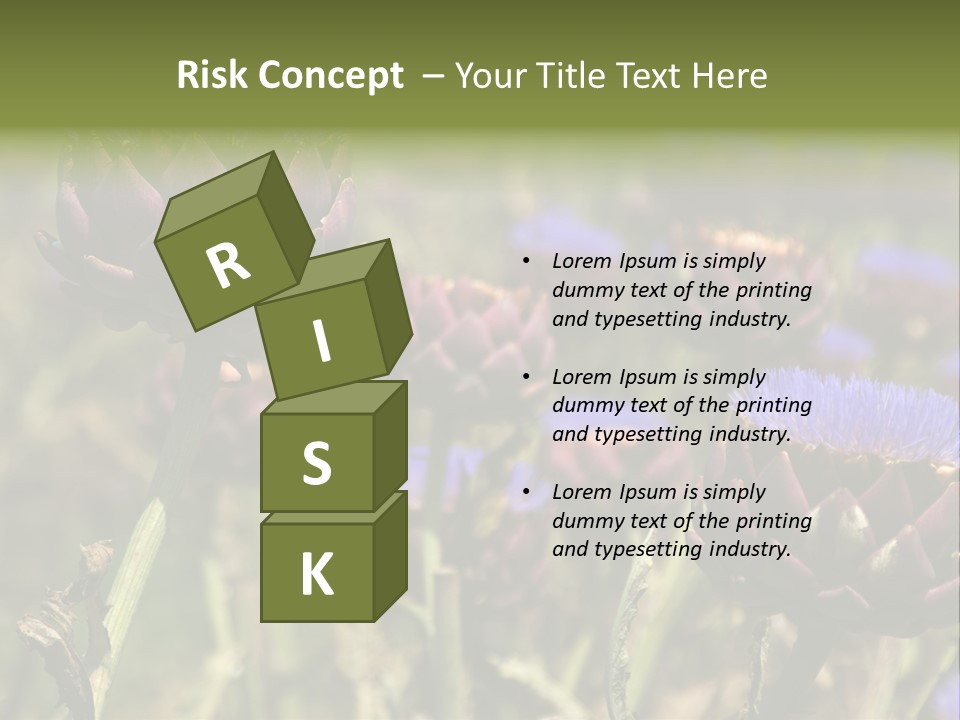 A Field Of Bloomed Artichokes PowerPoint Template