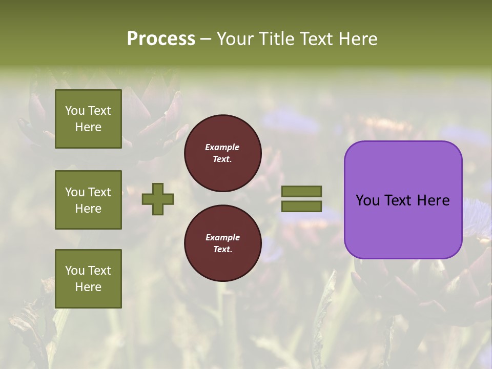 A Field Of Bloomed Artichokes PowerPoint Template