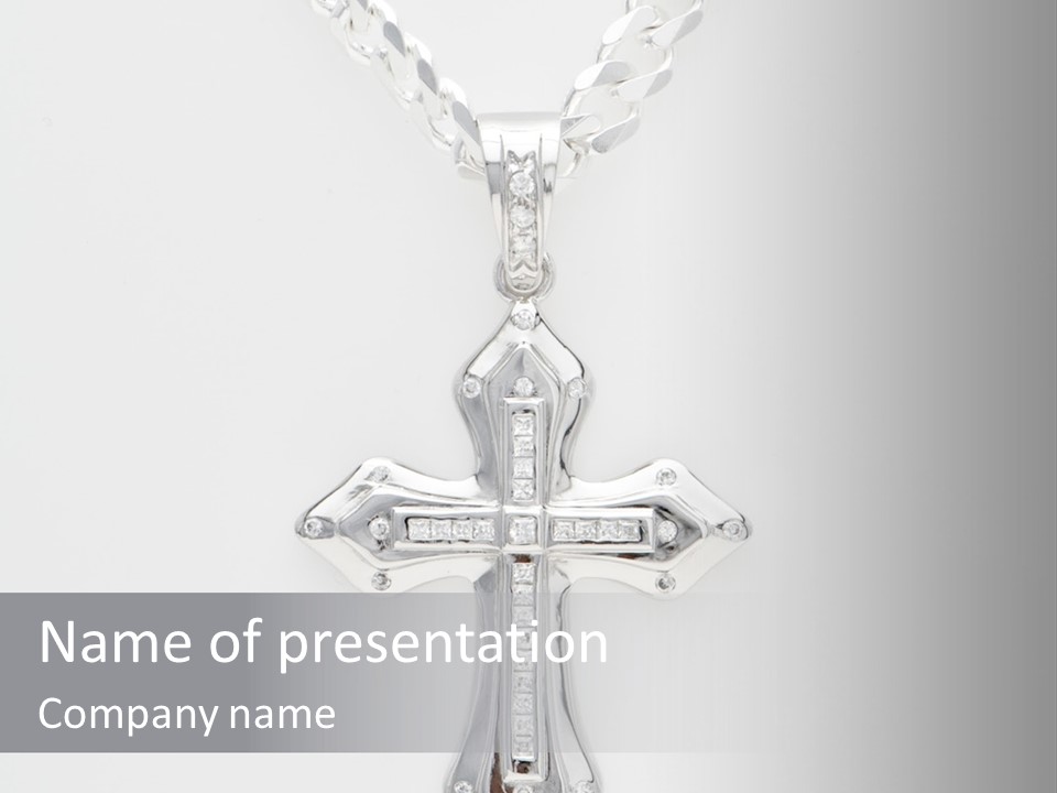 Sterling Silver Pendant PowerPoint Template