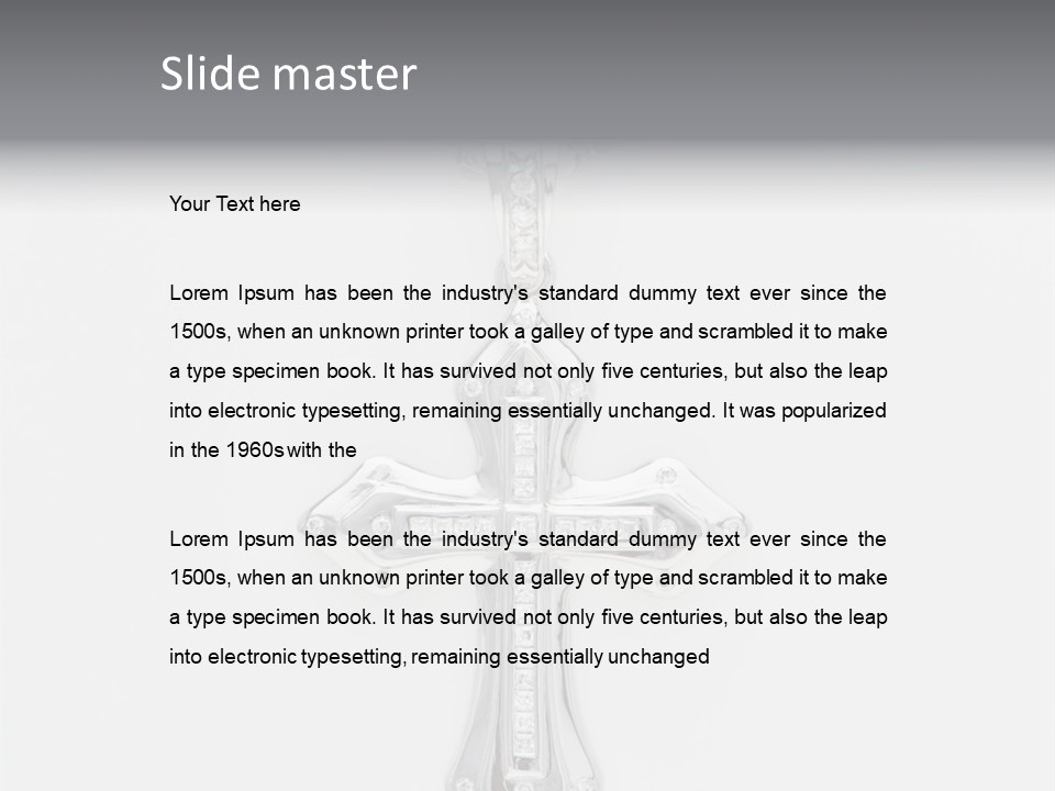 Sterling Silver Pendant PowerPoint Template