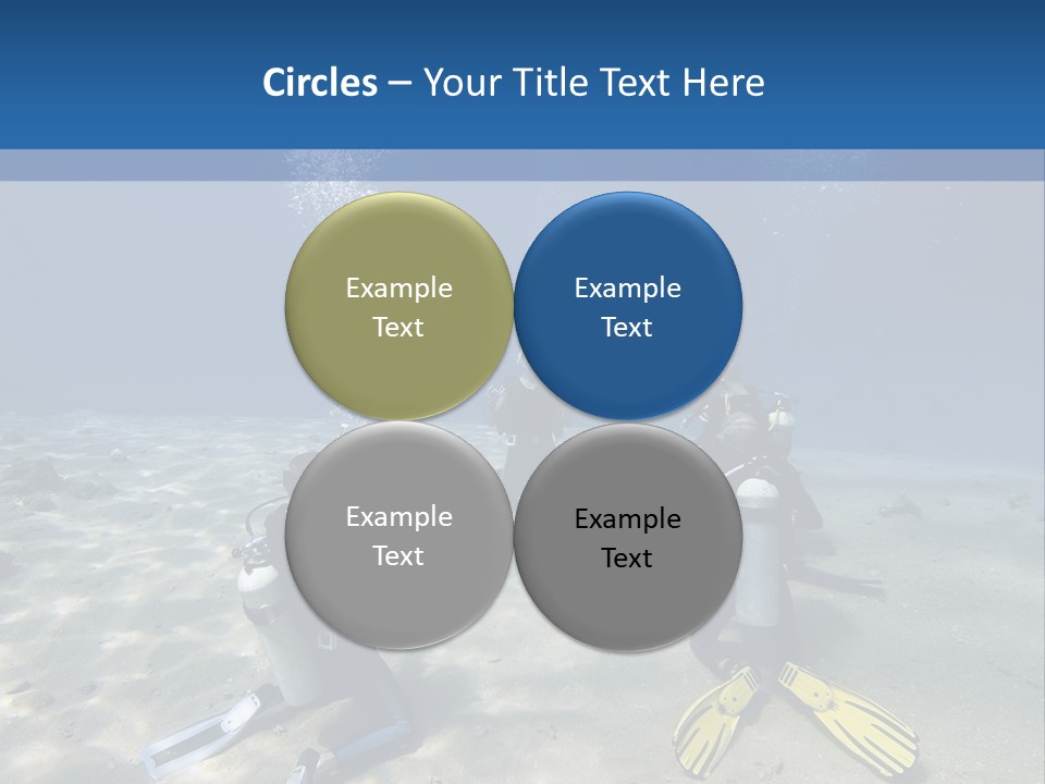 A Group Of People In Scuba Gear In The Water PowerPoint Template