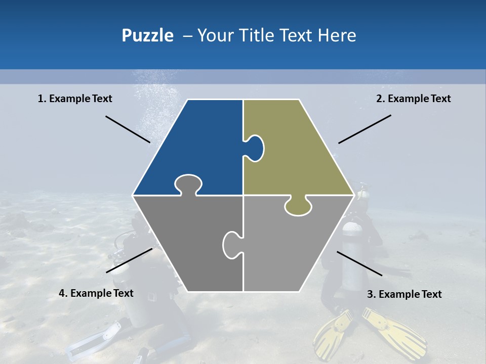 A Group Of People In Scuba Gear In The Water PowerPoint Template