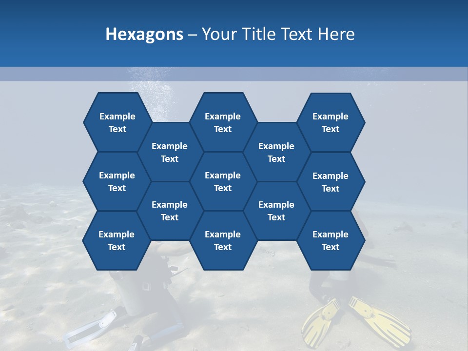 A Group Of People In Scuba Gear In The Water PowerPoint Template