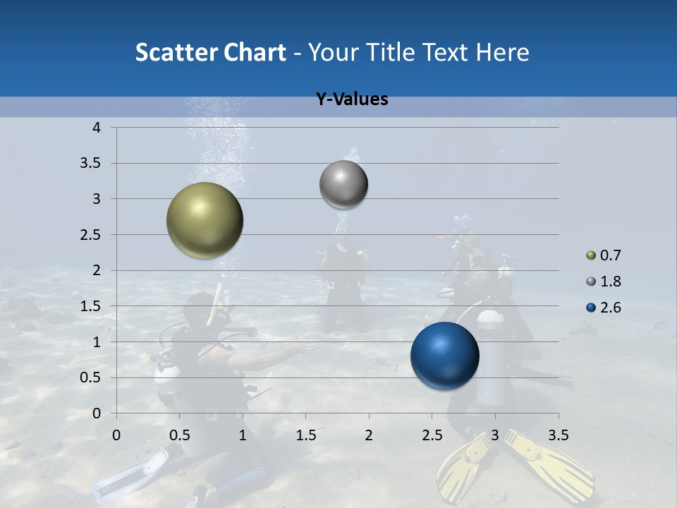 A Group Of People In Scuba Gear In The Water PowerPoint Template
