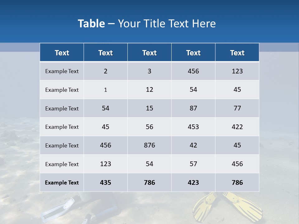 A Group Of People In Scuba Gear In The Water PowerPoint Template