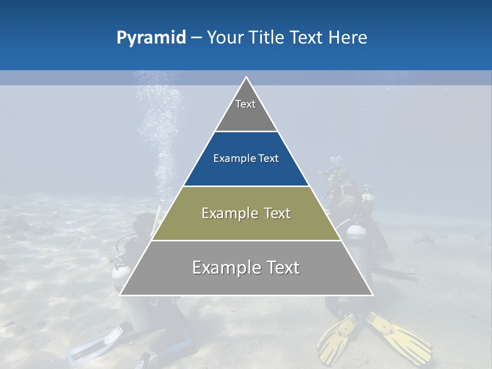 A Group Of People In Scuba Gear In The Water PowerPoint Template