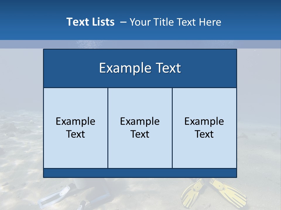 A Group Of People In Scuba Gear In The Water PowerPoint Template